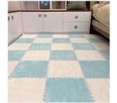 Alfombras de retazos de terciopelo de leche, 30 x 30 x 1 cm, alfombras de leche, tapetes de rompecabezas para piso, tapetes de rompecabezas en mosaico, alfombras entrelazadas, tapetes de rompecabezas para piso