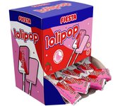 Lolipop Fresa Fiesta estuche con 20 unidades