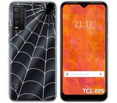 Funda Silicona Transparente para TCL 205 diseño Araña Dibujos