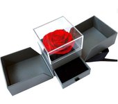 Handmade Preserved Rose Jewelry Gift Box, Never Withered Roses, Upscale Immortal Flowers, Eternal Life Flowers for Love Ones, Gifts for Women,Mom,Girlfriend