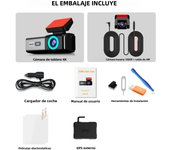 Aprilboy WIFI Dash Cam 4K Car DVR Front and Rear Dual Lens Auto Car Camera with APP Control Night Vision 24H Parking Monitor