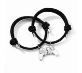 2 pulsers de control de juego para hambres y Mujeres, de moda, en Rojo y Negro, ajustables a juego, Con Colgante de Consola para, joyería.
