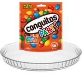 Pack repostería:CONGUITOS PARTY DOYPACK 168G+Plato De Tarta De Vidrio 27 cm