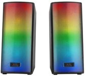Altavoces con Bluetooth Mars Gaming MSRGB2/ 15W/ 2.0/ Negros