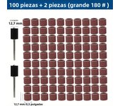 102pcs Sanding Drums Kit Sanding Band 1/2 1/4 Inch Sand Mandrels 80/120/180Grit Fit For Nail Drill Rotary Abrasive Tools
