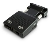 Savio cl-145 vga to hdmi converter, audio, full hd  black