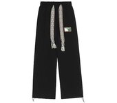 All straight leg sports student sweatpants men letter embroidered standard casual wide-leg pants 2024 spring and fall pants