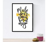 Nacnic Lámina Con Mensajes Felices Coloridos.Poster 'Haz Tu Propia Magia' Para Enmarcar.
