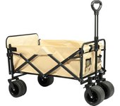 S7 STAR VC53954-VC53955 Carro Playa con Rueda Ancha, Carrito Plegable con Mango Telescópico Ajustable Puerta Trasera, Carrito Resistente Transporte para Todo Terreno, Carro Gran Capacidad 330 Litros para Jardín Campaña Compra