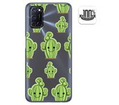Tumundosmartphone Funda Gel Transparente para Oppo A52 / Oppo A72 diseño Cactus Dibujos