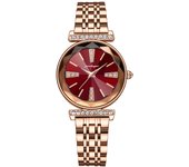 Smartwatches Reloj de pulsera para mujer, de cuarzo, con diamantes de imitación, esfera redonda, correa de acero inoxidable, relojes de pulsera