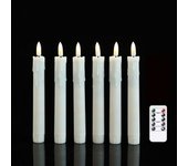 2/3/6 Pieces Short Remote Control Flameless Decorative Candles,7 Inch Plastic Christmas Wedding Valentine's Day Timer LED Candle