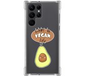 Funda Silicona Antigolpes para Samsung Galaxy S22 Ultra 5G diseño Vegan Life Dibujos
