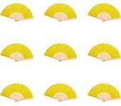 Deliex delicias de Extremadura. 50 Abanicos bambú y tela. Abanicos de varillas finas, Abanicos para detalles a invitados en bodas bautizos, comuniones o fiestas
