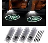 4pcs Car Door Led Logo Lights For Land Rover, 3d Wireless Welcome Courtesy Projector Ghost Shadow Li