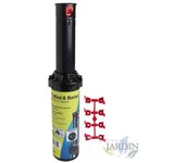 TORO Aspersor de riego Toro MINI8, Ángulo ajustable, 6 a 10,7 m, Aspersor turbina emergente 1/2''