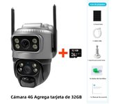 V380 Dual Lens 4G Camera Solar PIR Human Detection Night Vision Waterproof Security Video IP Camara 8MP 4K Battery CCTV Monitor