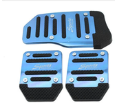 New 3Pcs/set Universal Non-Slip Aluminum Manual Transmission Car Pedal Cover Set Kit Pedali Red/Blue/Silver Car Accessories