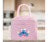 Stitch & Angel Lunch Bag, Portable Lunch Box Storage Bag, Foldable Insulated Cooler Handbag,Perfect For Office School Picnic