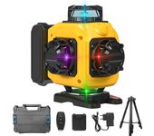 Nuevo Nivel láser autonivelante de 4 colores 16 líneas Fuente de luz superbrillante importada Medición de distancia de 30 m Batería de 8000 mAh Rotación de 360 grados Herramientas para obras Instrumento de marcado láser