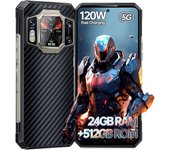 Teléfono inteligente robusto OUKITEL WP30 Pro 5G desbloqueado: 24 GB + 512 GB, pantalla FHD+ de 6,78 pulgadas, ocho núcleos, Android 13, cámara frontal de 108 MP + 32 MP, batería de 11 000 mAh, carga rápida de 120 W, resistente al agua IP68, NFC