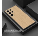 Brown Smooth Wood Grain Metallic Phone Case for Samsung Galaxy S22 Note 20 Ultra S23 S21 S20 FE S10 S10E Silicone Cases
