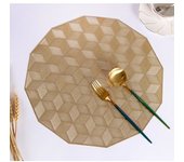Piezas de salvamanteles de Cerámica anticalor, soporte para ollas Dorado, Tapete protector para mesa de Cocina, posavazos de PVC