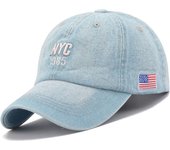 New Brand NYC Denim Baseball Cap Men Women Embroidery Letter Jeans Snapback Hat Casquette Summer Sports USA Hip Hop Cap Gorras