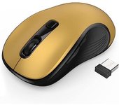 Ratón Inalámbrico Logitech, USB, 1000 dpi, Ambidiestro, PC, Mac, Portátil (Dorado)