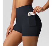 Pantalones de Yoga de Pure Color with Curve de Mermaid, Pantones de Tres Puntos with Bolsillo, Pantones Cortos de Yoga ajustados transpirables de beltada Haute para el Ambiente