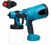 PISTOLA DE PULVERIZACIÓN eléctrica, pulverizador de pintura inalámbrico, aerógrafo de revestimiento de acero para muebles de coche, Compatible con batería Makita de 18V, 800ML