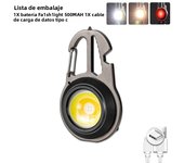2023 New Mini Lantern Mutifuction Portable LED Flashlight Pocket Work Light Outdoor Camping Fishing Climbing Keychain Light