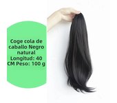 DIFEI Synthetic Grab Clip Ponytail Hair Extension Wig Natural Black 60CM Clip On Woman Horse tail Wig Long Straight Hairpiece