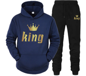 King And Queen Couple Outfit Hoodie and Jogger Pants High Quality Men Women Daily Casual Sport Jogging Suit King Queen Tracksuit