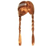 Anna Elsa Hair Wig Queen Girl Anna Dress Up Braid Mermaid Princess Fancy Kids Halloween Party Headband Cosplay Headgear
