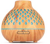 Difusor de Aceite Esenicial, 400ml Humidificador Ultrasónico Difusor de Aromaterapia Purificador de Aire Aroma de Difusor con 7 Colores LED para Hogar, Oficina, SPA, Dormitorio, Bebe
