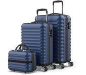 Numada Juego de Maletas Upfly  3pzs ABS Maleta Cabina 53cm, Mediana 63cm y Neceser
