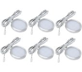 Foco Led Interior de 6 UDS, 12V, 3W, Luz empotrable de techo para RV, Camper, Van, CARAVAN, Barco, fresh Blanco