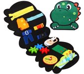 Juguetes Montessori para niños pequeños con tablero sensorial para aprender habilidades motoras finas, juguetes educativos de viaje para niños pequeños