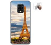 Tumundosmartphone Funda Gel Tpu para Xiaomi Redmi Note 9S / Note 9 Pro diseño Paris Dibujos