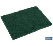 Pack de 4 estropajos verdes 100% fibra   caja 14 unid.