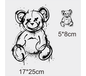 2PCS Cute Cartoon Bear Ironing Hot Transfer Stickers for Clothes, Vinyl Hot Stickers Fashion New DIY Clothes Hat Stickers