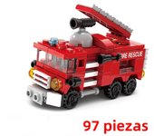 482pcs 6 in 1 Transformation City Car Technical Ambulance Vehicles Fire Police Trucks Model Building Blocks Children Brick Toy