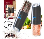 Moledor automático de pimienta de KELITONG con sensor de gravedad: Carga USB conveniente, molido fácil de sal marina y pimienta, esencial para la cocina, moledor eléctrico KYMQ-47A