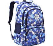 Mochila escolar con estampado geométrico para niña, primaria, secundaria y universidad