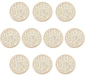 10 botones dorados con piedras preciosas para chaquetas de traje, botones metálicos decorativos grandes, botones vintage para chaquetas, abrigos, pantalones y pijamas de mujer (G10G 23 mm)