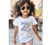 Unicorn Birthday Shirt 1-9 Birthday T-Shirt Wild Tee Girls Party T Shirt Unicorn Theme Clothes Kids Gifts Fashion Tops Tshirt