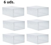 1/6PCS Foldable Transparent Shoes Case Storage Box Thickened Drawer Case Shoe Boxes Stackable Box Shoe Organizer Dustproof