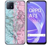 Tumundosmartphone Funda Gel Tpu para Oppo A73 5G diseño Mármol 08 Dibujos