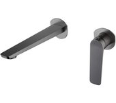 Imex Nápoles GLN047/BGM grifo monomando empotrado para lavabo de latón con acabado negro metalizado